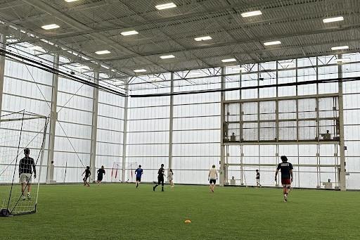 Students playing Intramural Soccer