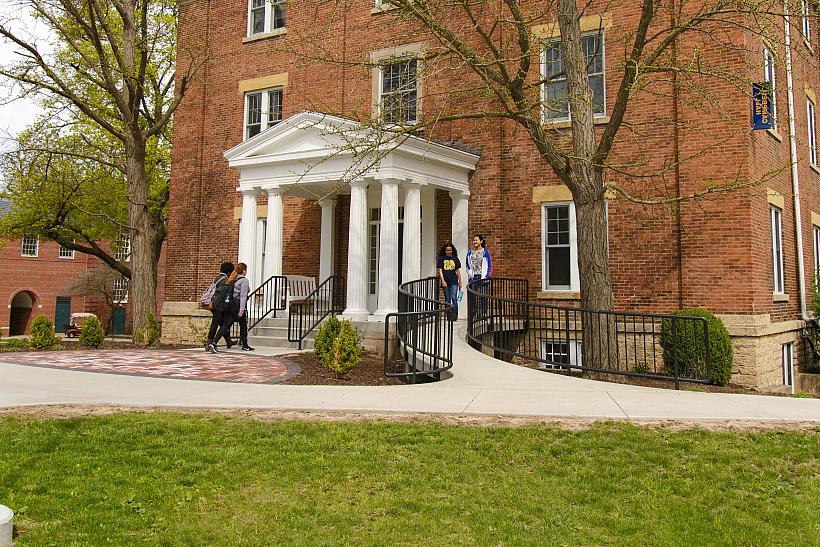 McAllister Plaza in front of Campbell Hall.